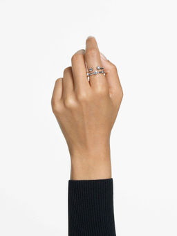 SWAROVSKI - Constella Round Cut White Rhodium Plated Rings (Pack of 2)