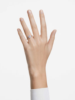 SWAROVSKI - Stilla Cocktail Round Cut White Rhodium Plated Ring