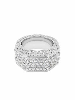 SWAROVSKI - Dextera Cocktail Octagon Shape Pave White Rhodium Plated Ring