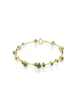 SWAROVSKI - Green Constella Gold-Tone Plated Bracelet