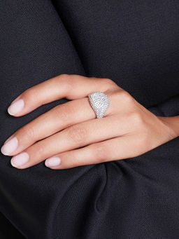 SWAROVSKI - Meteora Cocktail White Rhodium Plated Ring