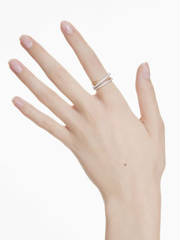 SWAROVSKI - Hyperbola Mixed Cuts White Mixed Metal Finish Ring
