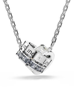 SWAROVSKI - Connexus Mixed Cut Love Is Around Gray Rhodium Plated Necklace