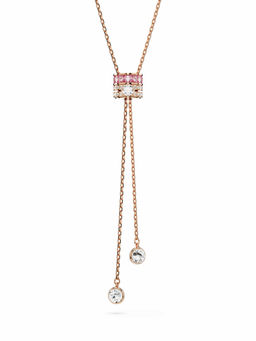 SWAROVSKI - Connexus Y Mixed Cuts Love Is Around Pink Rose Gold-Tone Plated Necklace
