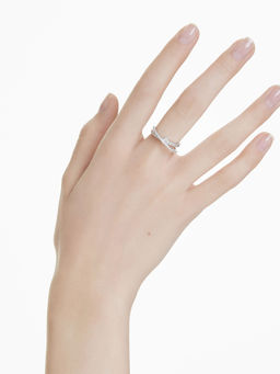 SWAROVSKI - Hyperbola Mixed Cuts White Rhodium Plated Ring