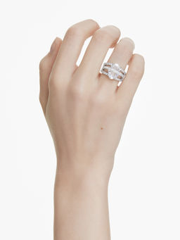SWAROVSKI - Hyperbola Mixed Cuts White Mixed Metal Finish Ring