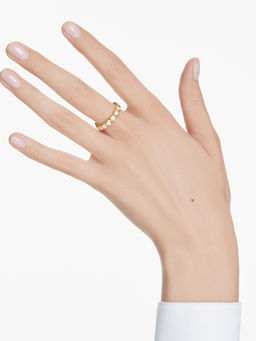 SWAROVSKI - Imber Round Cut White Gold-Tone Plated Ring