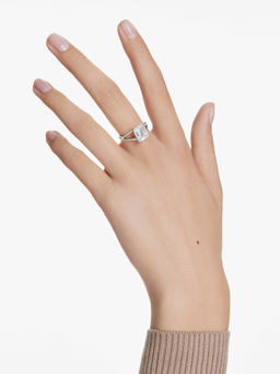 SWAROVSKI - Stilla Octagon Cut White Silver-Tone Finish Ring