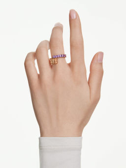 SWAROVSKI - Matrix Mixed Cuts Multi-coloured Gold-Tone Plated Ring