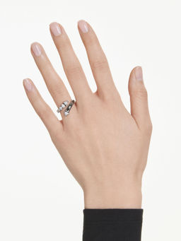 SWAROVSKI - Sublima Open Mixed Cuts White Ruthenium Plated Ring