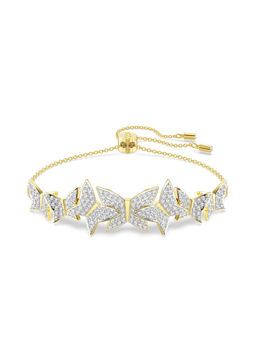 SWAROVSKI - White Idyllian Lilia Butterfly Gold-Tone Plated Bracelet
