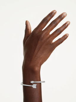 SWAROVSKI - Idyllian Arrow White Stone Rhodium Plated Bracelet
