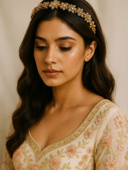 Kare Kraft - Floral Kundan Hair Band