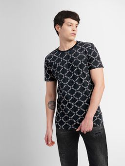 Jack & Jones - Black Logo Print Crew Neck T-shirt