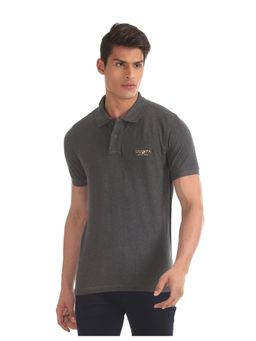 U.S. POLO ASSN. - Grey Solid Pique Polo T-Shirt