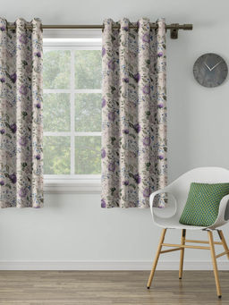 Ddecor Live Beautiful - 5 Feet Ready Made Curtain Purple