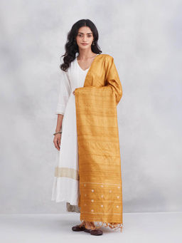 Fabindia - Women Mustard Silk Blend Dupatta