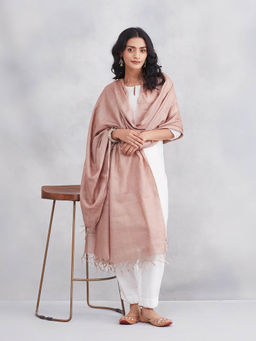 Fabindia - Women Brown Viscose Silk Blend Dupatta