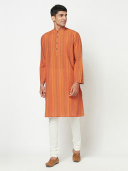 Fabindia - Cotton Nagari Striped Long Kurta