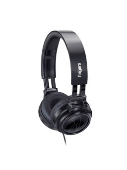 FINGERS - Superstar H6 Wired Headset with in-line Mic (Foldable Adjustment & Powerful Bass Experience)