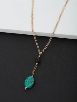 Carlton London - Green Brass Necklace