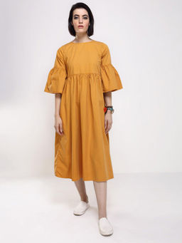 FREAKINS - Mustard solid Dress
