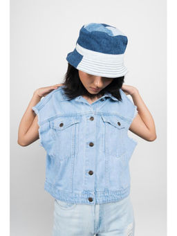 FREAKINS - Oversized Denim Vest Jacket