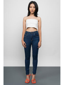 FREAKINS - 90'S Dark Blue Skinny Jeans