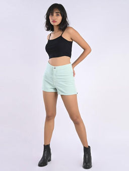 FREAKINS - Mint Green Texture Shorts