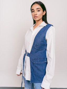 FREAKINS - One Sided Blue Denim Vest