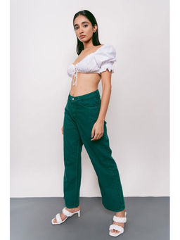 FREAKINS - Emerald Wide Leg Jeans