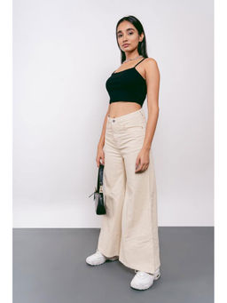 FREAKINS - Ivory Flare Jeans