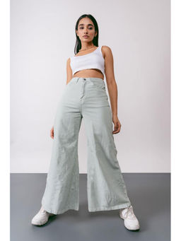 FREAKINS - Mint Green Flare Jeans