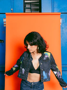 FREAKINS - Paint Splatter Denim Jacket