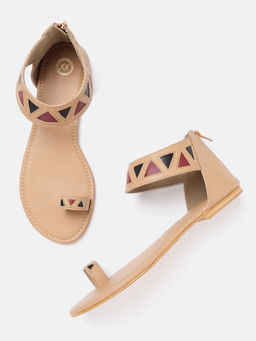 Twenty Dresses by Nykaa Fashion - Beige The Colorful Love Triangle Flats