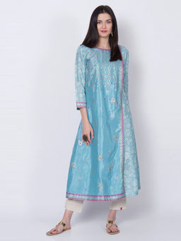 Biba - Blue Printed Kurta