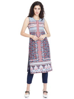 Biba - Multicolor Straight Printed Kurta