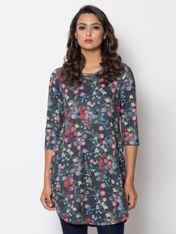 Biba - Navy Blue Floral Tunic