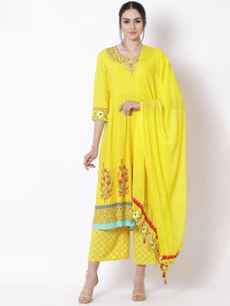 Rangriti - Yellow Printed Dupatta