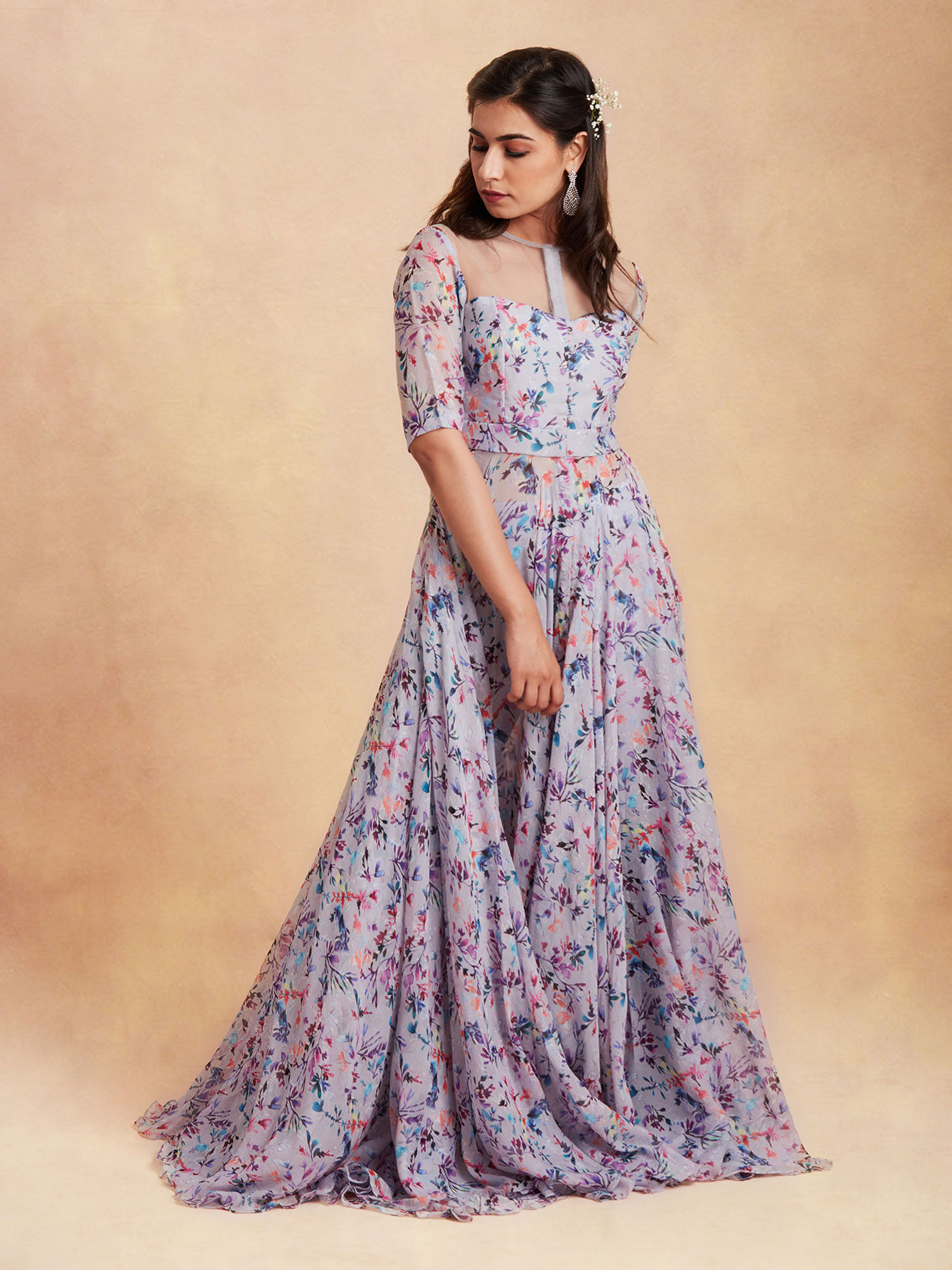 Sanjhana Ethnic Dresses Buy Sanjhana Floral Print Anarkali Online Nykaa Fashion Festive regular and casual indian party wear kurta suitable for all occasion. sanjhana sanjhana floral print anarkali