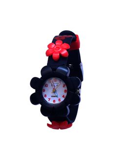 Spiky - Black Analogue Casual Watch Flower_Blk_Red