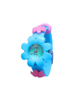 Spiky - Blue Analogue Casual Watch Flower_Blue_Pink
