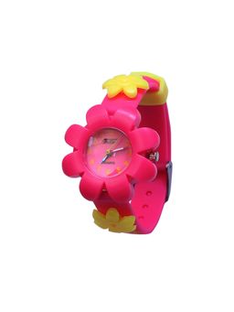 Spiky - Dark Pink Analogue Casual Watch Flower_Dpink_YLW