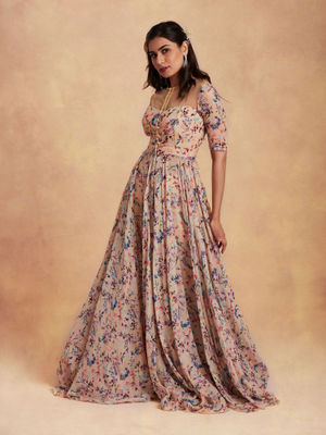 anarkali floral dress