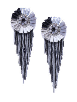 Jewels Galaxy - Multi-Color Tasselled Handcrafted Contemporary Drop Earrings