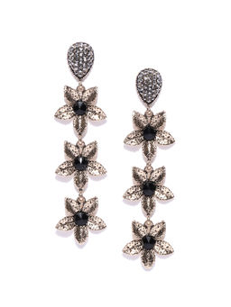 Jewels Galaxy - Copper Plated Handcrafted Floral Drop Earrings