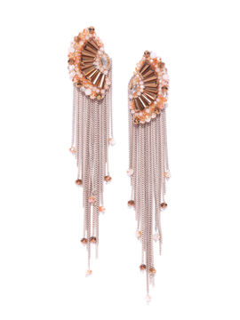 Jewels Galaxy Earrings Buy Jewels Galaxy Beige Gold Plated