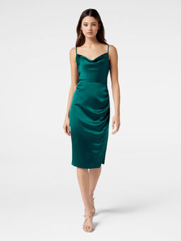 Forever New - Laura Petite Satin Cowl Ruched Midi Dress