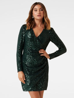 Forever New - Jessica Long Sleeve Sequin Dress