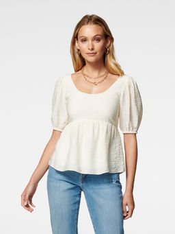 Forever New - Yasmina Puff Sleeve Babydoll Blouse